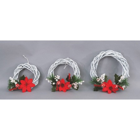 CORONA LEGNO CM.30 BIANCA DE