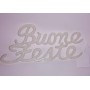 SCRITTA BUONE FESTE GLITTER BIANCA