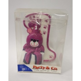 CANDELE 1 COMPLEANNO ORSO ROSA.