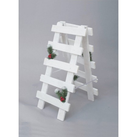 SCALA DOPPIA LEGNO BIANCO CM