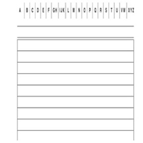 SCHEDE RIGATE 17X12 BLU PZ 100