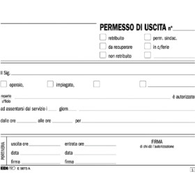 BLOCCHI PERMESSO USCITE AUT.