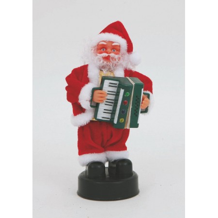 BABBO CM.23H SU BASE C/FISARMONICA.MOVIMENTO/MUSICA IN SCATOLA 3XAA