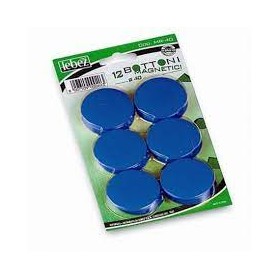 BOTTONI MAGNETICI 40MM BLU 12 PZ