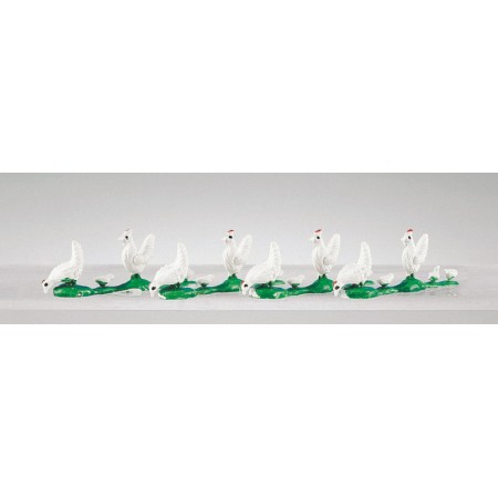 6 GALLINE DOPPIE CM.2.5X7 IN BLISTER