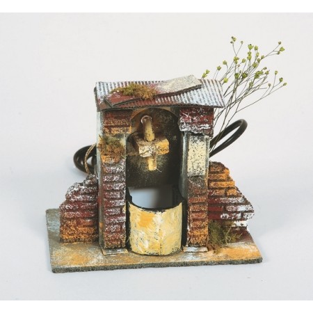 FONTANA ELETTRICA C/MURETTO E GHIAIA CM.15X10X13H IN SC.APERTA