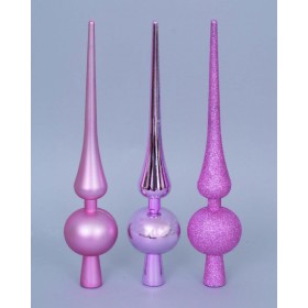 PUNTALE CM.30 ROSA MET/GLITTERATO/SATINATO IN BST