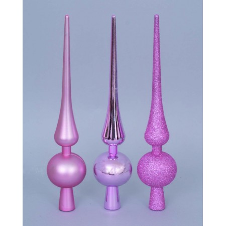 PUNTALE CM.30 ROSA MET/GLITTERATO/SATINATO IN BST