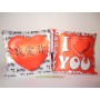 CUSCINO 30X30 RASO LOVE