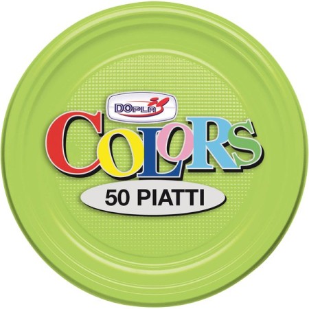 PIATTI PICCOLI 50PZ COLORE VERDE ACIDO