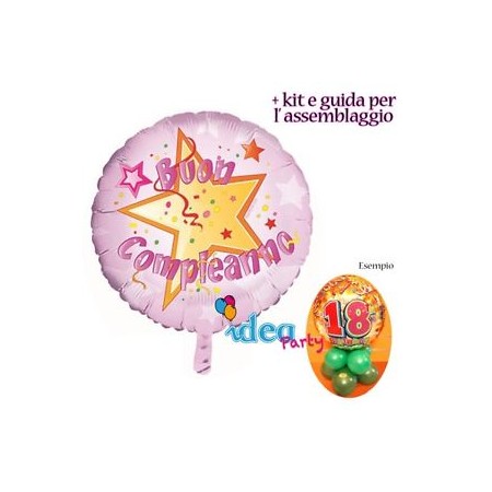 MYLAR BUON COMPLEANNO 22 POLLICI