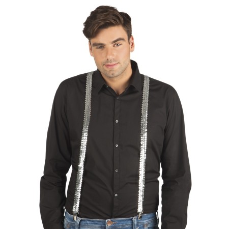 BRETELLE GLITTER ARGENTO