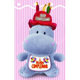 ORSO 30CM CAPPELLO COMPLEANNO
