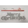 SCRITTE MERRY CHRISTMAS 20CM ARGENTO
