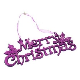 SCRITTE MERRY CHRISTMAS 30CM VIOLA