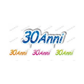 CANDELE SAGOMATE 30 ANNI