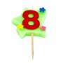 CANDELINE NUMERO SU STELLA N. 8