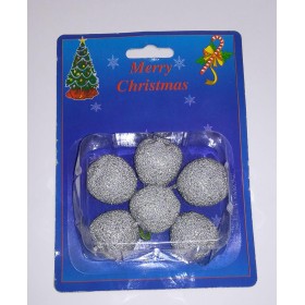 ADDOBBO MELE GLITTER ARGENTO