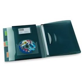 CARTELLA CONGRESSI NERA/GRIGIO CLIP SILVER