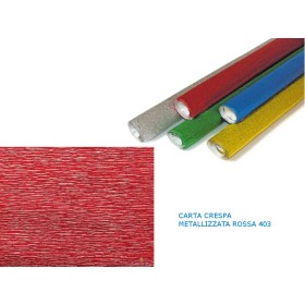 CARTA CRESPA METALIZZATA ROSSA 403
