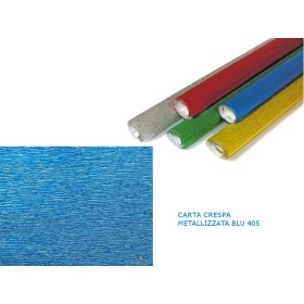 CARTA CRESPA METALIZZATA BLU 405