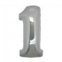 MYLAR NUMERI 42CM ARGENTO N.1