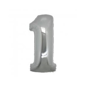 MYLAR NUMERI 42CM ARGENTO N.1