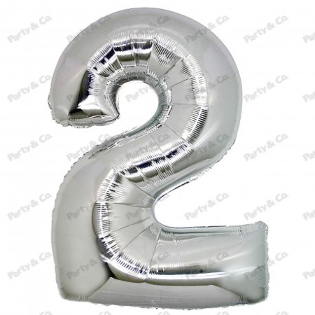 MYLAR NUMERI 21CM ARGENTO 2