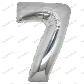 MYLAR NUMERI 21CM ARGENTO 7