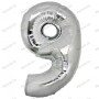MYLAR NUMERI 21CM ARGENTO 9