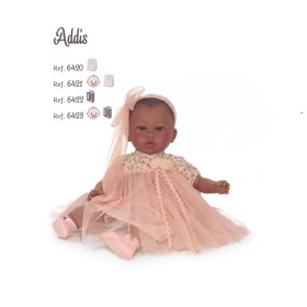 BAMBOLA MULATTA VESTITO ROSA CHIARO