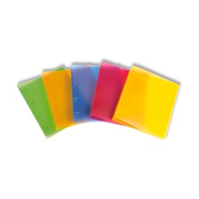 RACCOGLITORI 4 ANELLI A4  MM 16 TRASP. COLORI ASS.