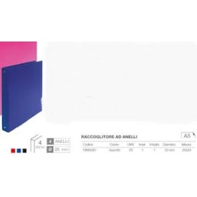 PORTALISTINI TELATI A5 CON ANELLI