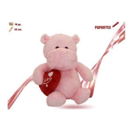 IPPOPOTAMO CON CUORE CM.35