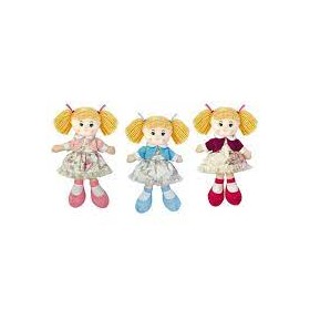 BAMBOLA DI PEZZA VESTITO A FIORI E GIACCA CM.30