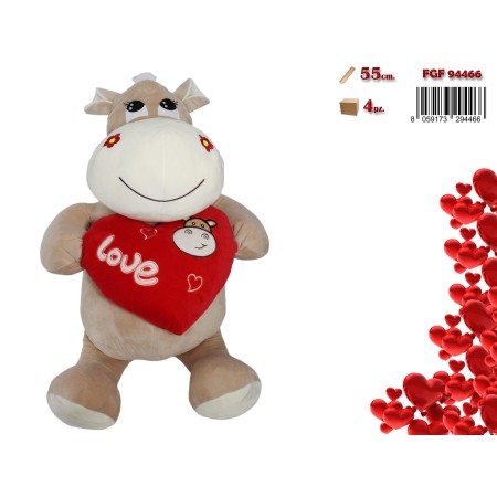 IPPOPOTAMO CON CUORE CM 55