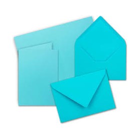 BIGLIETTI E BUSTE AZZURRO FORMATO 4 KARTOS