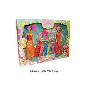 SET 2 BAMBOLE CON ACCESSORI