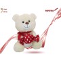 PELUCHE ORSO CON FIOCCO E CARAMELLA CM.35