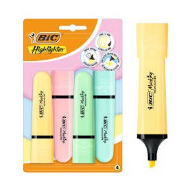 EVIDENZIATORI BIC PASTELLO BLISTER PZ.4