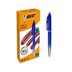 BIRO BIC 4 COLORI SMOOTH FUSTO BLU