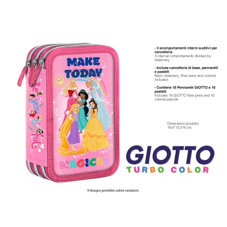 CORREDI 3 ZIP PRINCIPESSE GIOTTO TURBOCOLOR