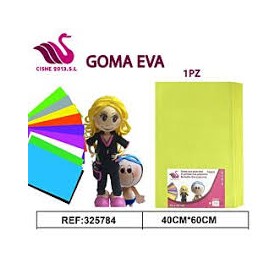GOMMA EVA 40X60 GLITTER PERLA GIALLA