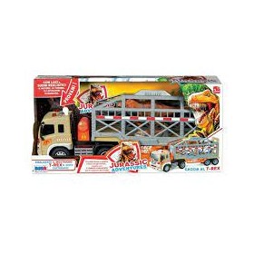 CAMION CON GABBIA E DINOSAURO