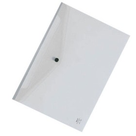 BUSTE CON BOTTONE A4 TRASP. 10PZ