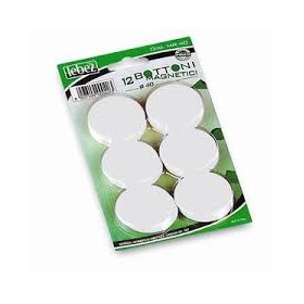 BOTTONI MAGNETICI 30MM BIANCO 12 PZ