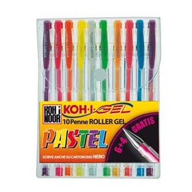 PENNE ROLLER PASTEL GEL 6+4 OMAGGIO