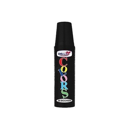 BICCHIERI 50PZ COLORE NERO