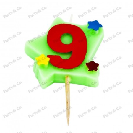 CANDELINE NUMERO SU STELLA N. 9