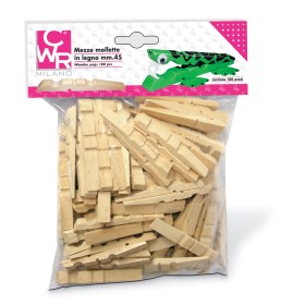 MEZZE MOLLETTE LEGNO 72MM BLISTER X100 CWR